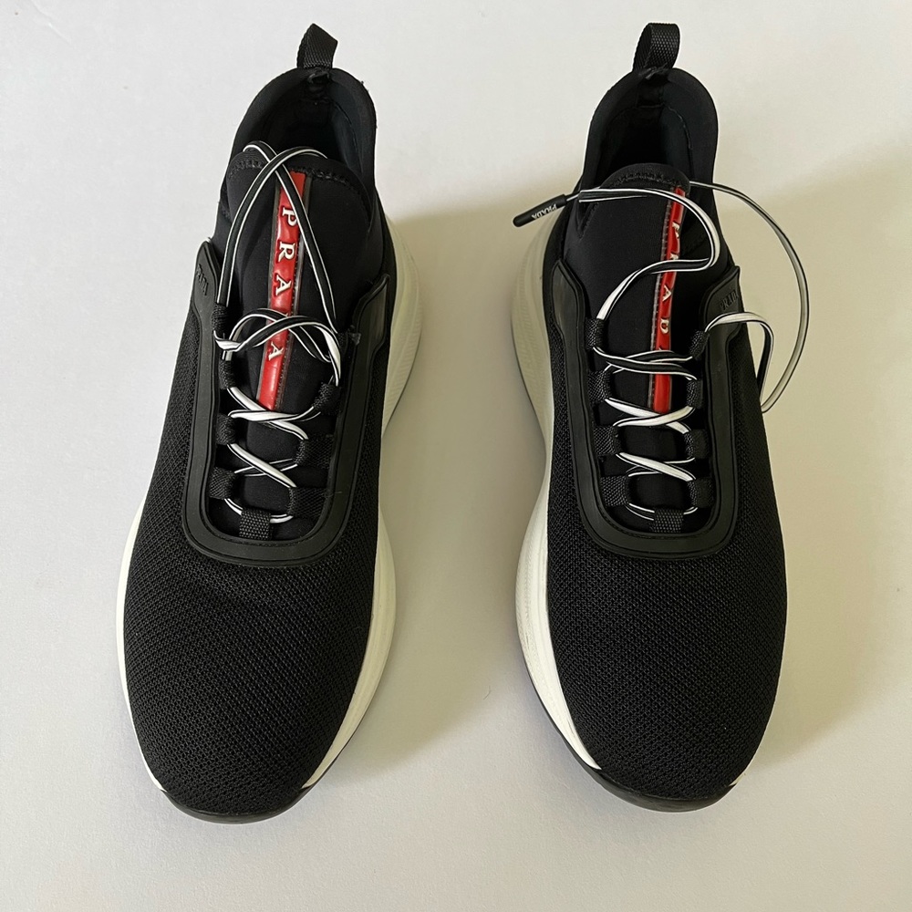 Prada black mesh trainers